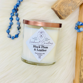 Black Plum & Leather Soy Based Candle