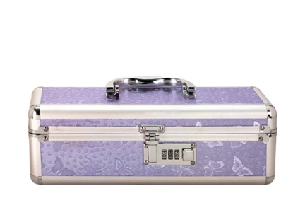 LOCKABLE VIBRATOR CASE PURPLE SMALL