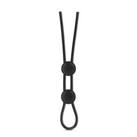 STAY HARD SILICONE DOUBLE LOOP COCK RING BLACK