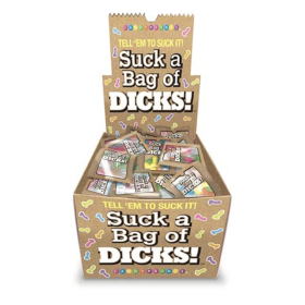 SUCK A BAG OF DICKS DISPLAY OF 100 .15 OZ BAGS