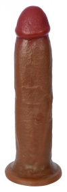 JOCK BARESKIN 8IN LATTE DILDO