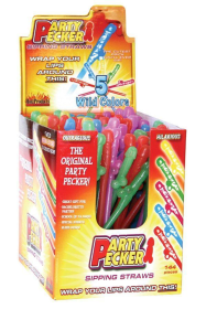 PARTY PECKER SIPPING STRAWS-144PC DISPLAY