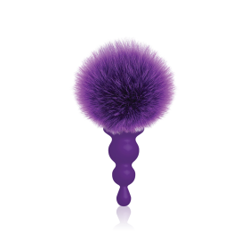THE 9S COTTONTAILS BUNNY TAIL BUTT PLUG BEADED PURPLE