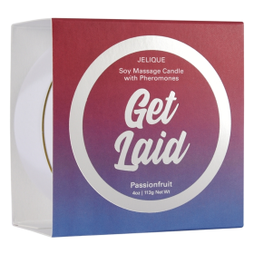 MASSAGE CANDLE W/ PHEROMONES GET LAID PASSIONFRUIT 4OZ