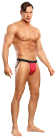 JOCK SATIN LYCRA RED L/XL