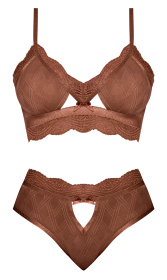 CARAMEL KISS BRALETTE & G- PANTY CARAMEL S/M