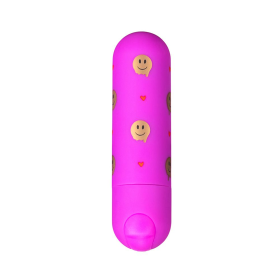 GIGGLY SUPER CHARGED MINI BULLET W/ SMILEY FACE PATTERN