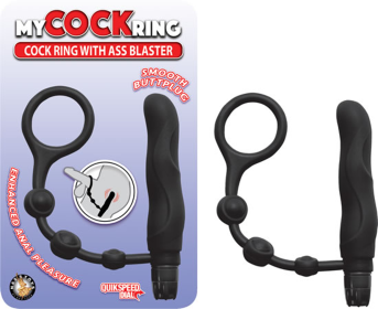 MY COCKRING W/ASS BLASTER BLACK