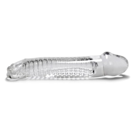 MUSCLE SMOOTH COCKSHEATH W/LENGTH INSET OXBALLS CLEAR (NET)