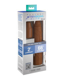 FANTASY X-TENSIONS ELITE 8IN SLEEVE W/ 2IN PLUG TAN