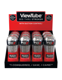 PDX ELITE VIEWTUBE SEE-THRU STROKER DISPLAY 12CT