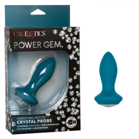 POWER GEM VIBRATING PETITE CRYSTAL PROBE- BLUE