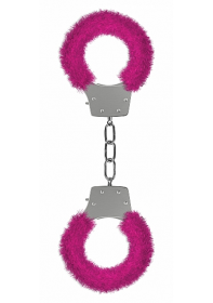 PLEASURE HANDCUFFS FURRY PINK