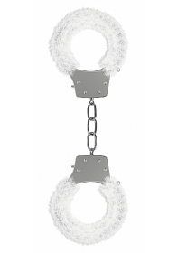 PLEASURE HANDCUFFS FURRY WHITE