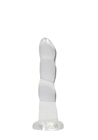 REALROCK NON REALISTIC DILDO W SUCTION CUP 7IN TRANSPARENT