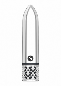ROYAL GEMS GLAMOR POWERFUL BULLET RECHARGEABLE SILVER