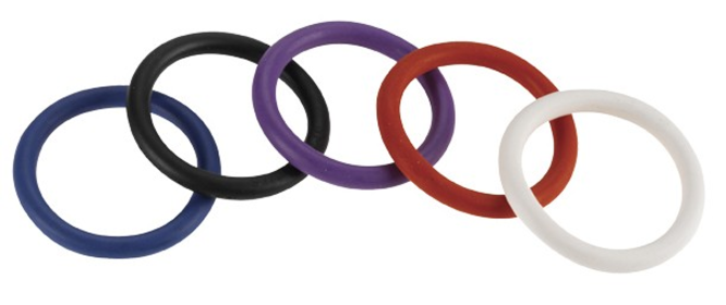 1.5IN NITRILE C-RINGS RAINBOW