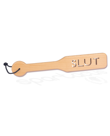 32CM ZELKOVA WOOD PADDLE W/ IMPRESSION SLUT