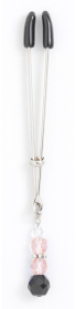 TWEEZER CLIT CLAMP W/PINK BEADS