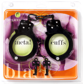 BLACK SINGLE LOCK HANDCUFFS