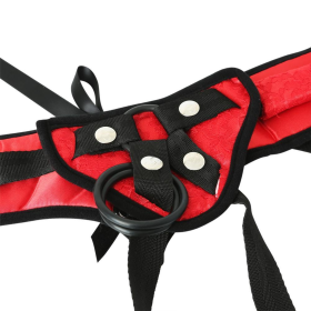 RED LACE CORSETTE STRAP ON
