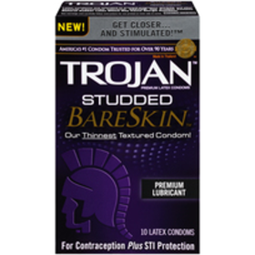 TROJAN STUDDED BARESKIN 10 PACK