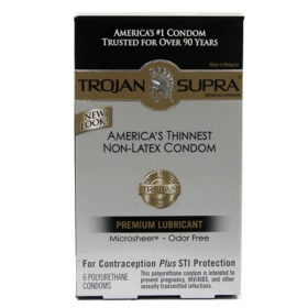 TROJAN SUPRA BARESKIN 6PK NON-LATEX