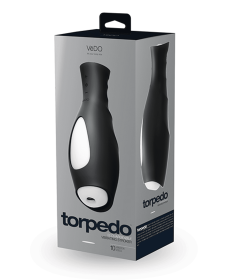 VEDO TORPEDO RECHARGEABLE STROKER JUST BLACK W/ GLOW SLEEVE