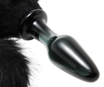 TAILZ MIDNIGHT FOX GLASS PLUG W/ TAIL