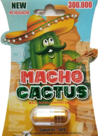 Macho Cactus Capsule (Color: Gold, size: 0.2oz)