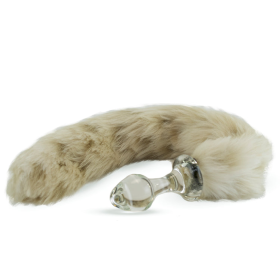 Classic Short - Small Bulb Faux Fur Tail Plug - 9 Styles (Color: Snow Leopard)