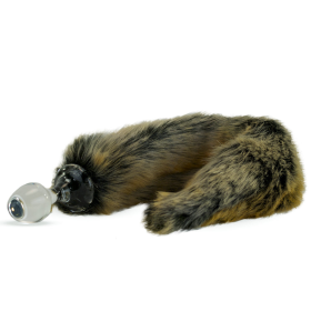 Classic Short - Small Bulb Faux Fur Tail Plug - 9 Styles (Color: Red Wolf)