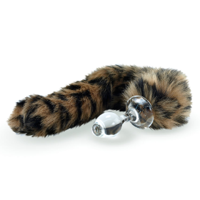 Classic Short - Small Bulb Faux Fur Tail Plug - 9 Styles (Color: Leopard)