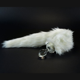 Classic Short - Small Bulb Faux Fur Tail Plug - 9 Styles (Color: White)