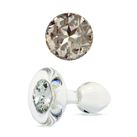 Classic Small Bulb - Short Stem Plug with Crystal Base (Color: Clear)