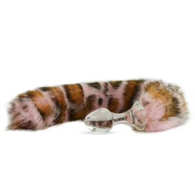 Classic Short - Small Bulb Faux Fur Tail Plug - 9 Styles (Color: Pink)