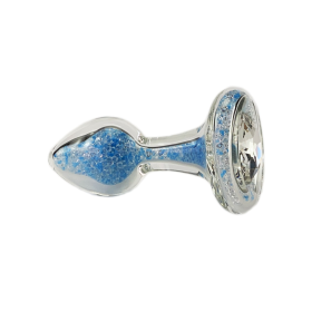 Sparkle Glow Plug with Crystal Base - 7 Colors (Color: Blue - Blueberry Burst)