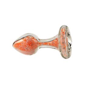 Sparkle Glow Plug with Crystal Base - 7 Colors (Color: Orange - Tang Sizzle)
