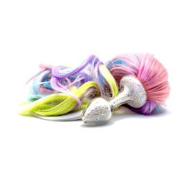 Sparkle Ponytail Plug - 4 Styles (Color: PT 5 Color Pastel)