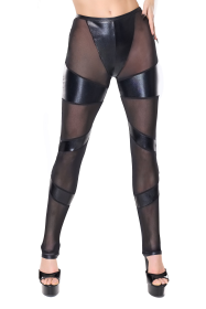Quantum Mesh Leggings (Color: Black, size: m)