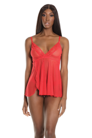 2571 - BABYDOLL (Color: Red, size: OSXL)