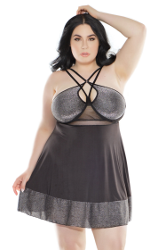 3883X - BABYDOLL (Color: Black, size: 1X2X)
