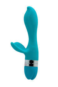 Sophia Bendable Vibe (Color: Turquoise Medical Grade Silicone w/ ABS Trim, size: 7.25 in)
